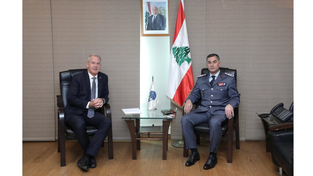 اللواء  عبدالله استقبل السفير الأسترالي في لبنان على رأس وفد