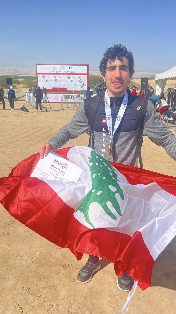 لقاء أنتر ليبانون بالعاب القوى  رقم قياسي وطني جديد في 3000م لمحمود ابو زيد